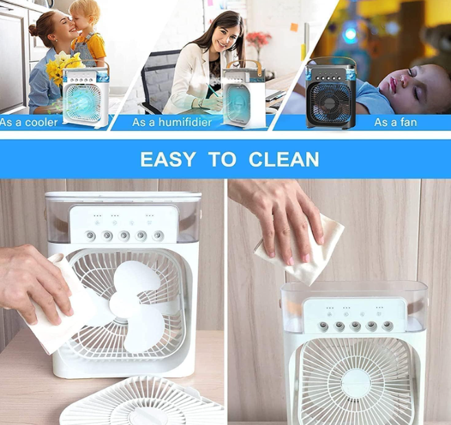 Portable Mini Air Cooler with LED Light